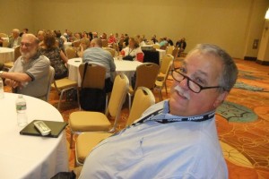 Past President Nate McClure attends the Committee Mixer on Saturday, Aug. 6.