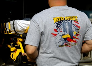 Employees at participating locations are wearing memorial T-shirts instead of normal Rural/Metro uniforms.