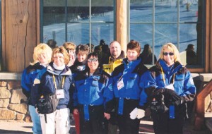 The Snow Basin dispatch team, with Weber Area Dispatch Center Operations Manager Kim McAllister (front left)